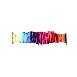 45 MM Apple Watch Band - Rainbow Scrunchie